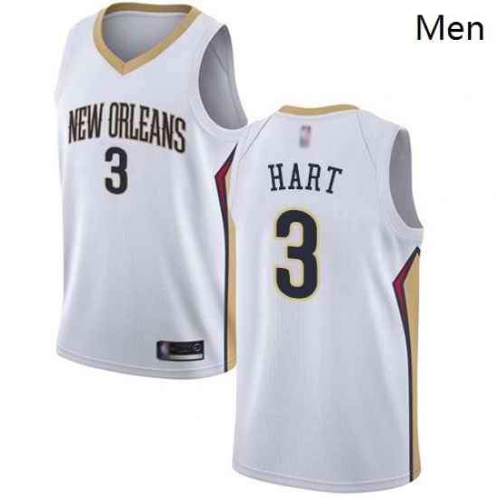 Pelicans #3 Josh Hart White Basketball Swingman Association Edition Jersey